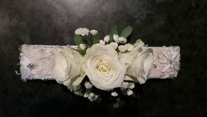Spray rose bracelet made with lace from the wedding dress! 20170203_171911.jpg
